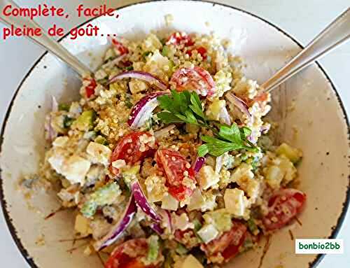 Salade grecque au quinoa - Bon, Bio, la tambouille des Chabrouille