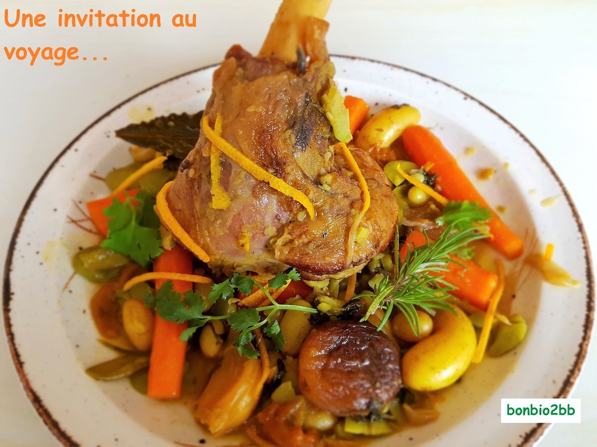 Souris d'agneau aux abricots et à l'orange, façon tajine - Bon, Bio, la tambouille des Chabrouille