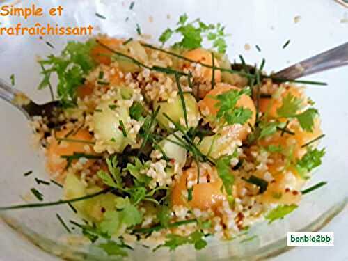 Taboulé de concombre et melon - Bon, Bio, la tambouille des Chabrouille