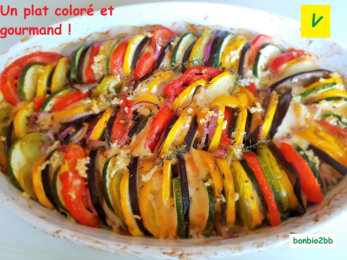 Tian de légumes du soleil, à la scamorza - Bon, Bio, la tambouille des Chabrouille