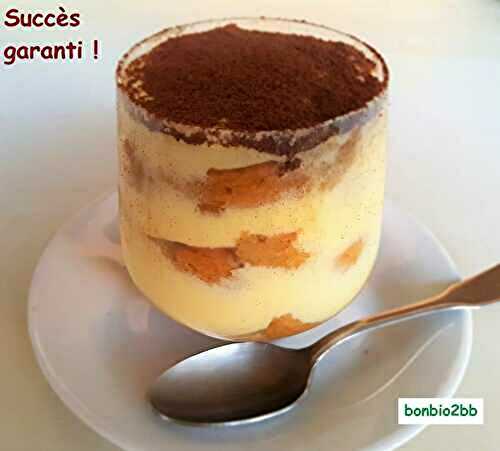 Tiramisu au café, en verrine - Bon, Bio, la tambouille des Chabrouille