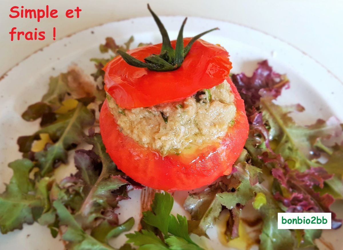 Tomates crues à la thoïonade - Bon, Bio, la tambouille des Chabrouille