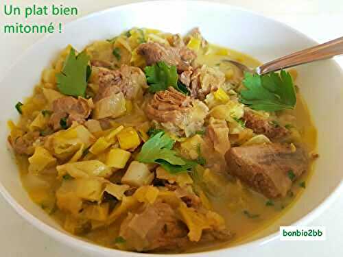 Veau au curry, lait de coco et poireaux - Bon, Bio, la tambouille des Chabrouille