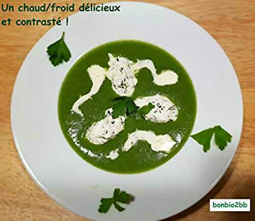 Velouté de persil et quenelles de chèvre frais - Bon, Bio, la tambouille des Chabrouille