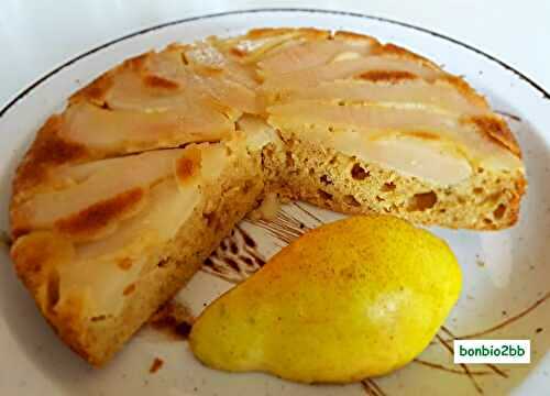 Gâteau aux poires et miel de châtaignier - Bon, Bio, la tambouille des Chabrouille