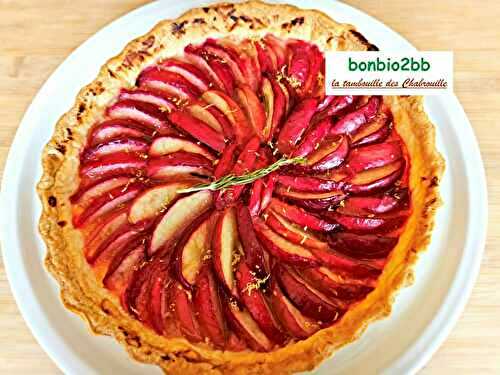 Tarte aux nectarines, gingembre et citron vert - Bon, Bio, la tambouille des Chabrouille