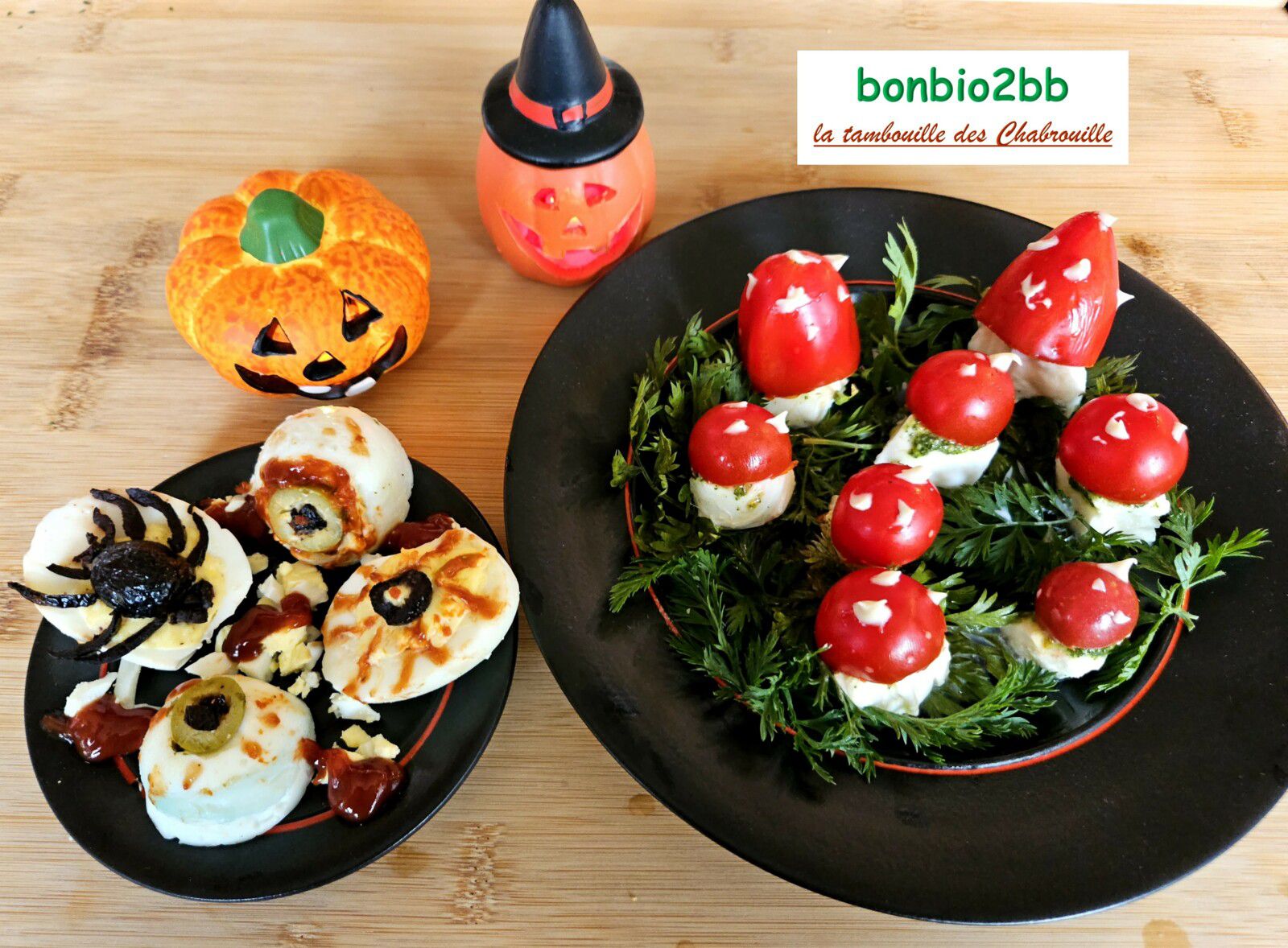 Halloween facile : champignons mortels et demi-oeufs terrifiants