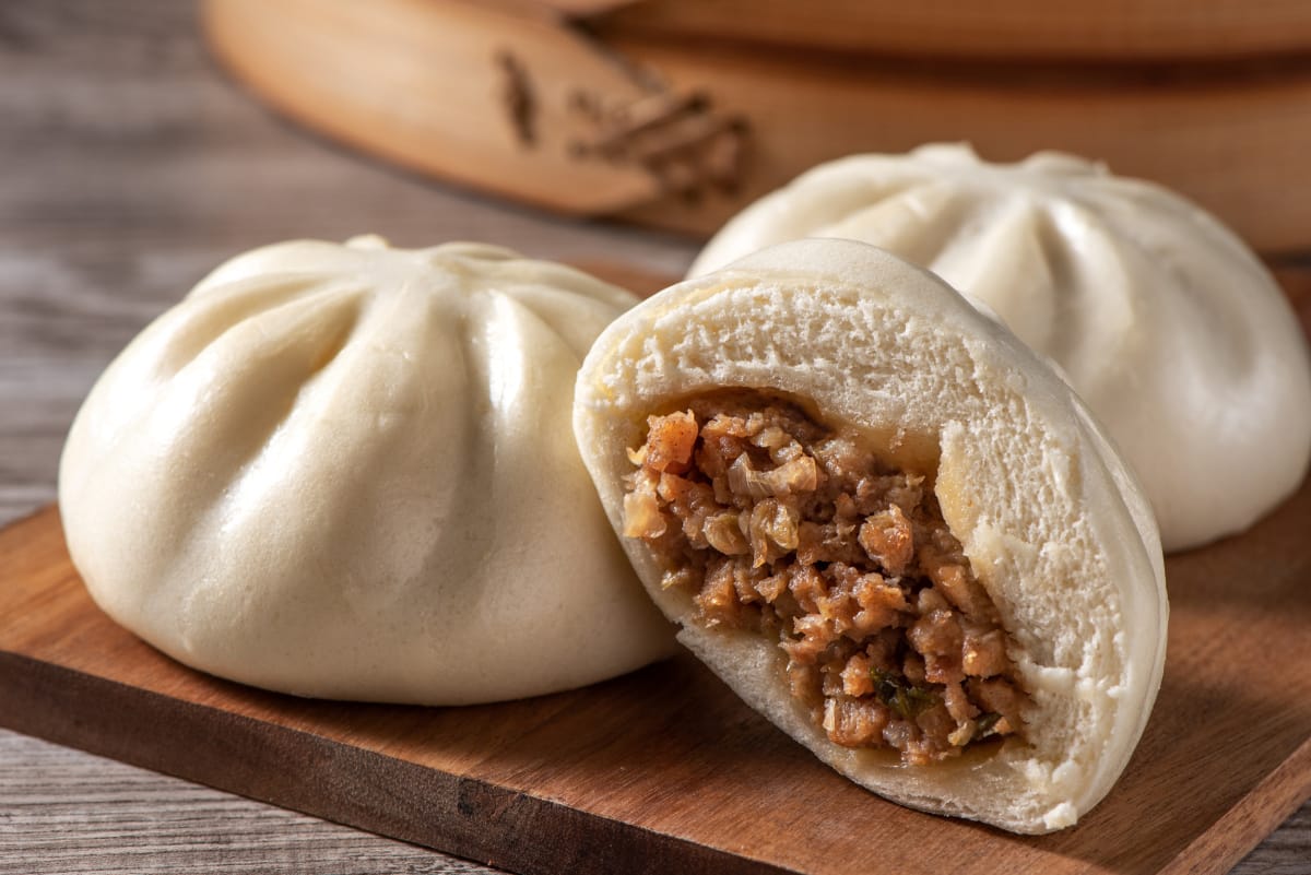 Baozi à la viande, brioches chinoises vapeur