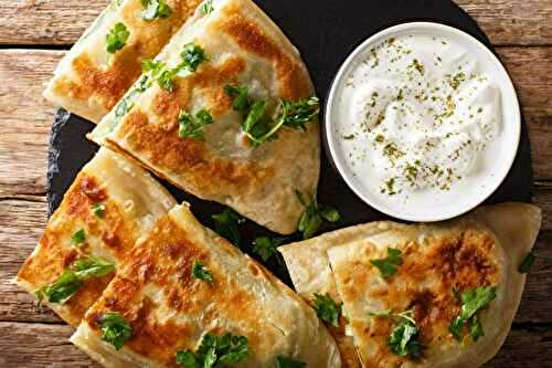 Bolani, pain plat afghan farci aux herbes