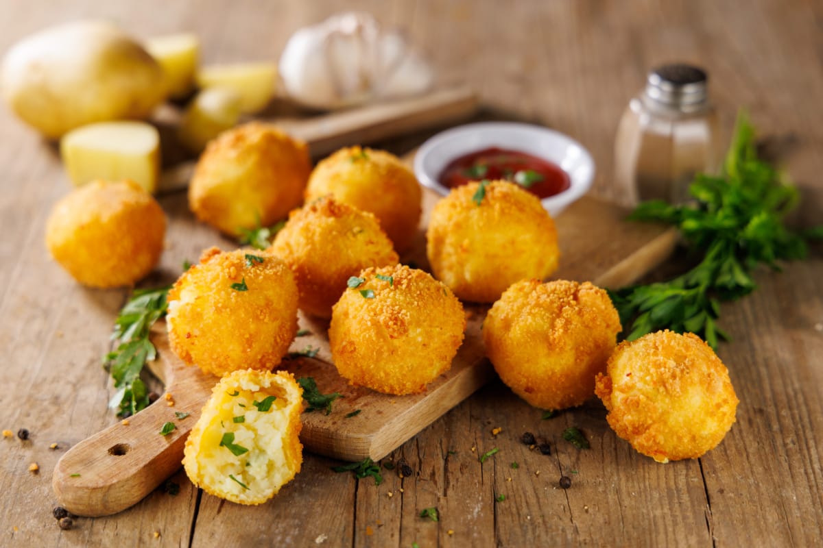 Croquettes de pommes de terre dorées