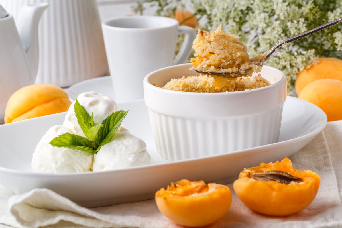 Crumble aux abricots