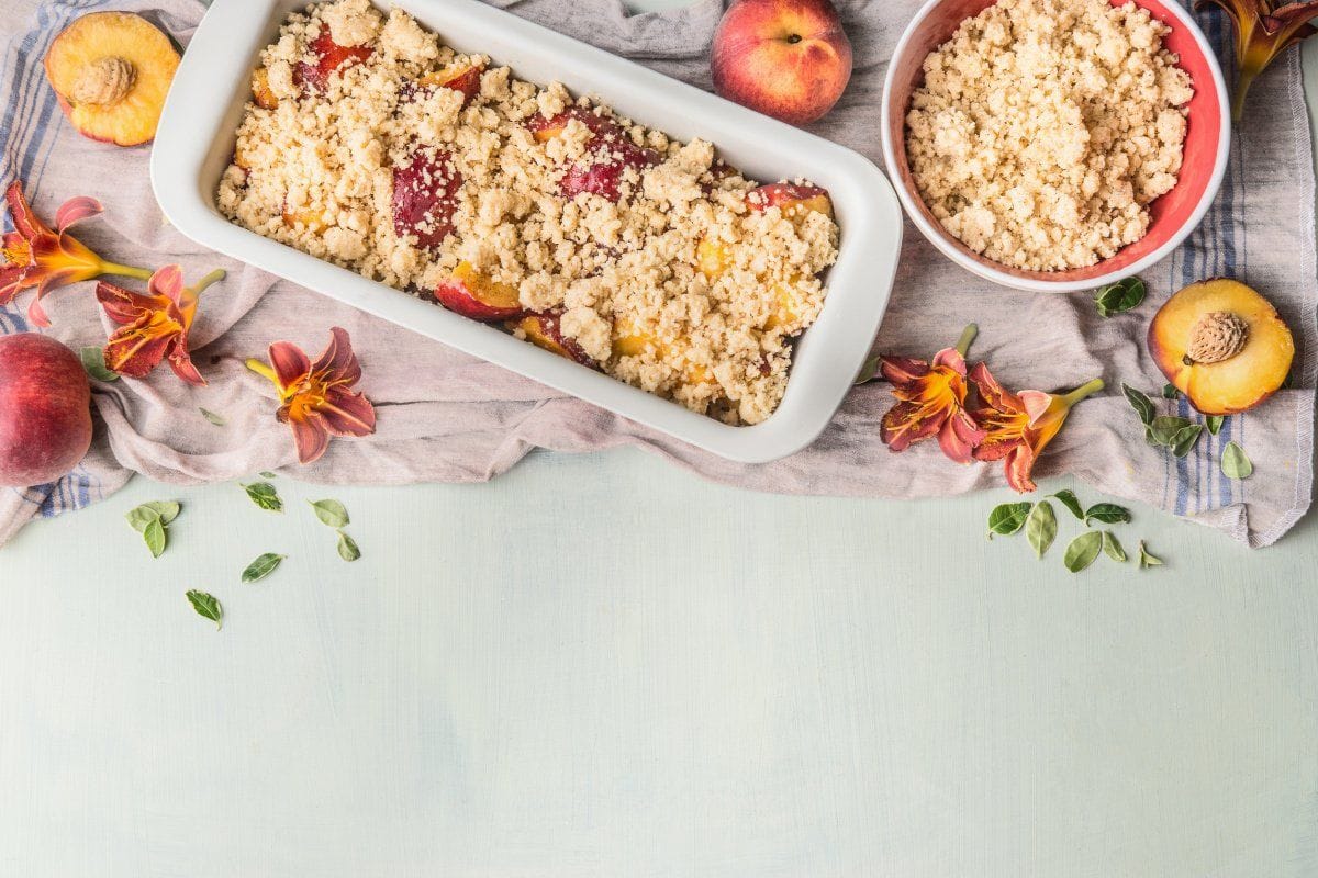 Crumble aux pêches