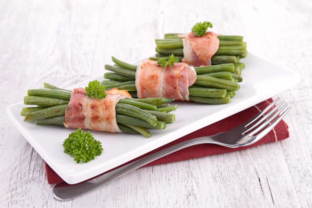 Fagots de haricots verts au bacon