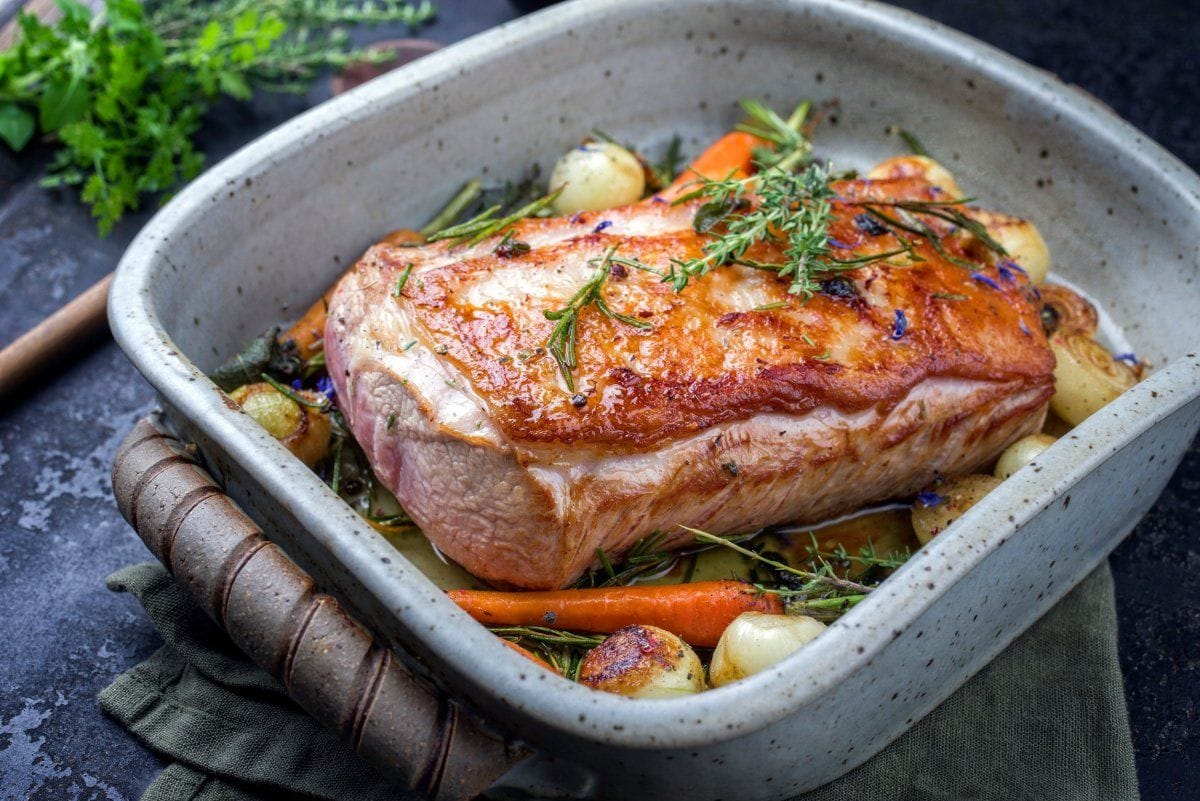 Filet de veau rôti aux petits légumes