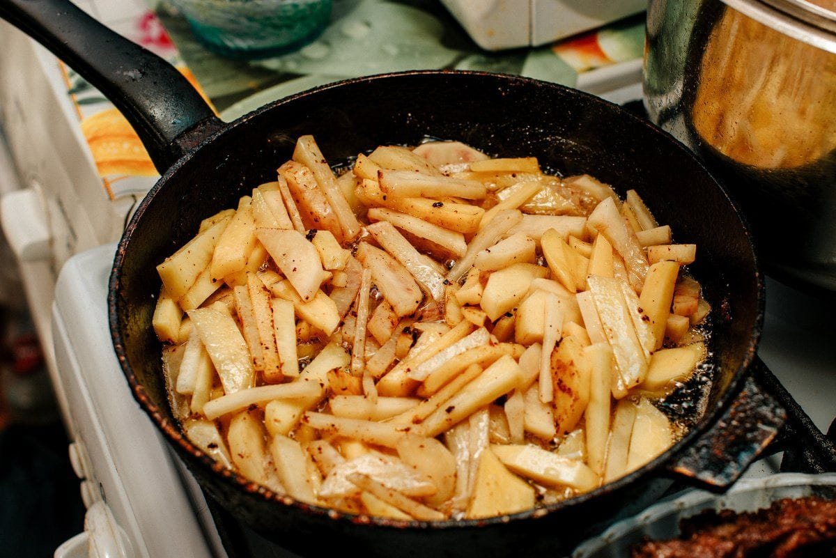 Frites maison à la poêle