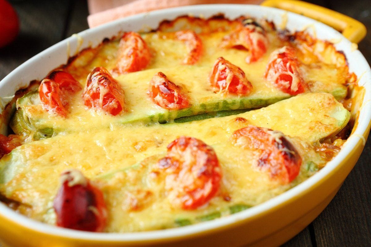 Gratin de courgettes et tomates