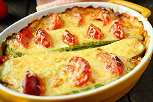 Gratin de courgettes et tomates