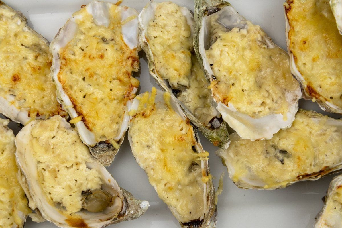 Huîtres gratinées au fromage