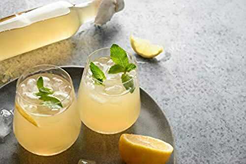 Kombucha maison au citron et à la menthe