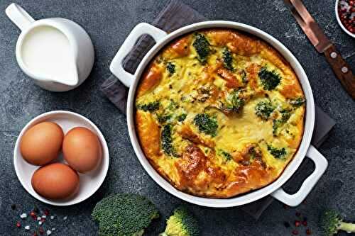 Omelette au four aux brocolis