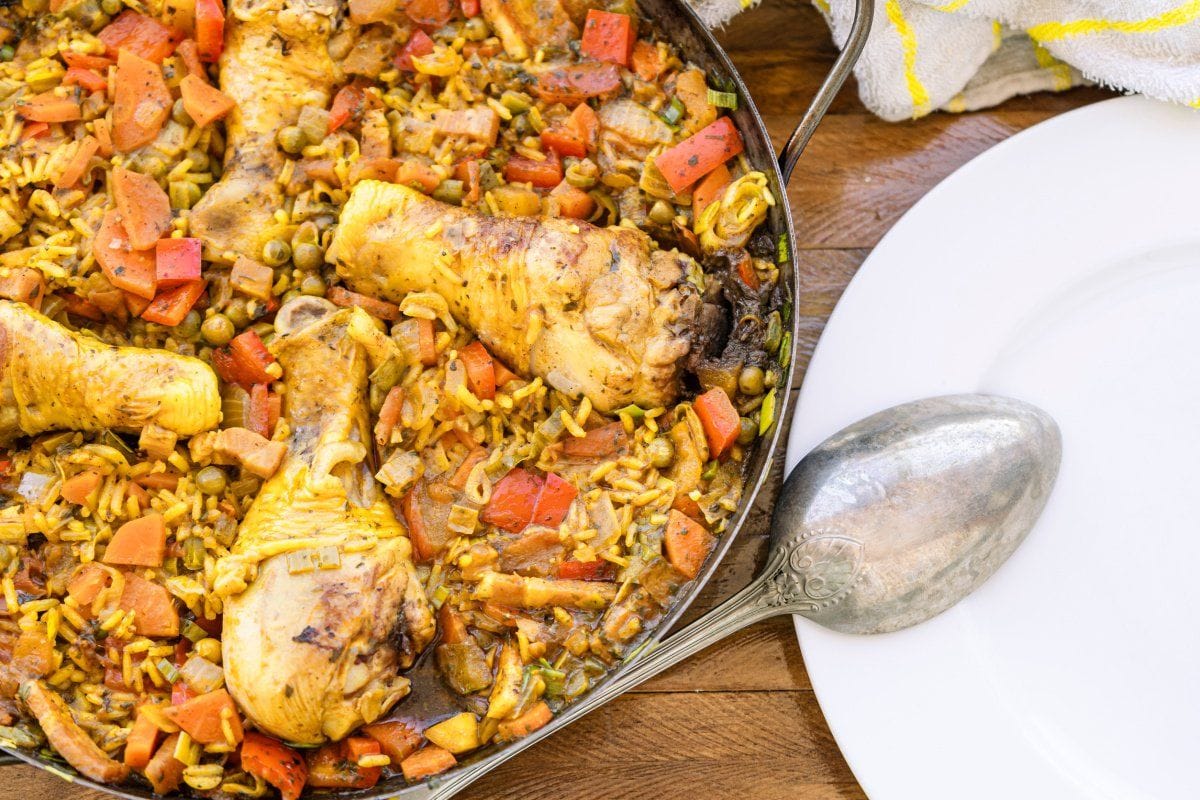 Paella au poulet
