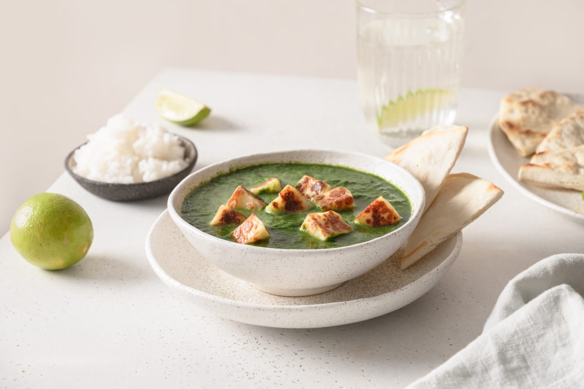 Palak paneer, curry d'épinards au fromage indien
