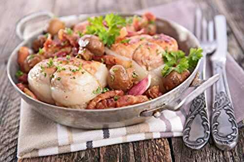 Paupiettes de veau aux lardons et champignons