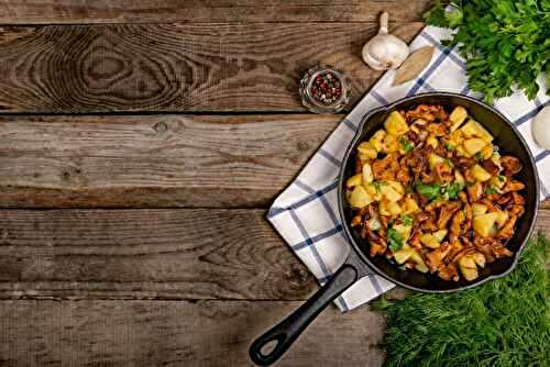 Poêlée de girolles aux pommes de terre