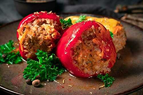 Poivrons farcis à la viande et au riz