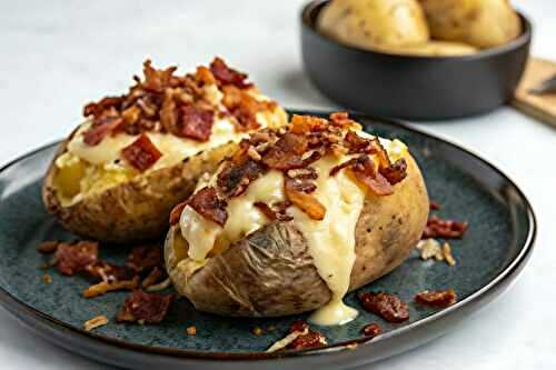 Pommes de terre au four farcies au fromage et bacon