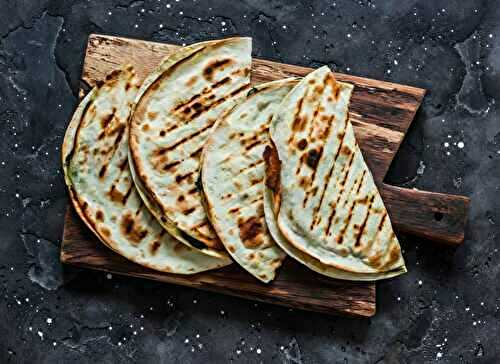 Quesadilla végétarienne aux épinards