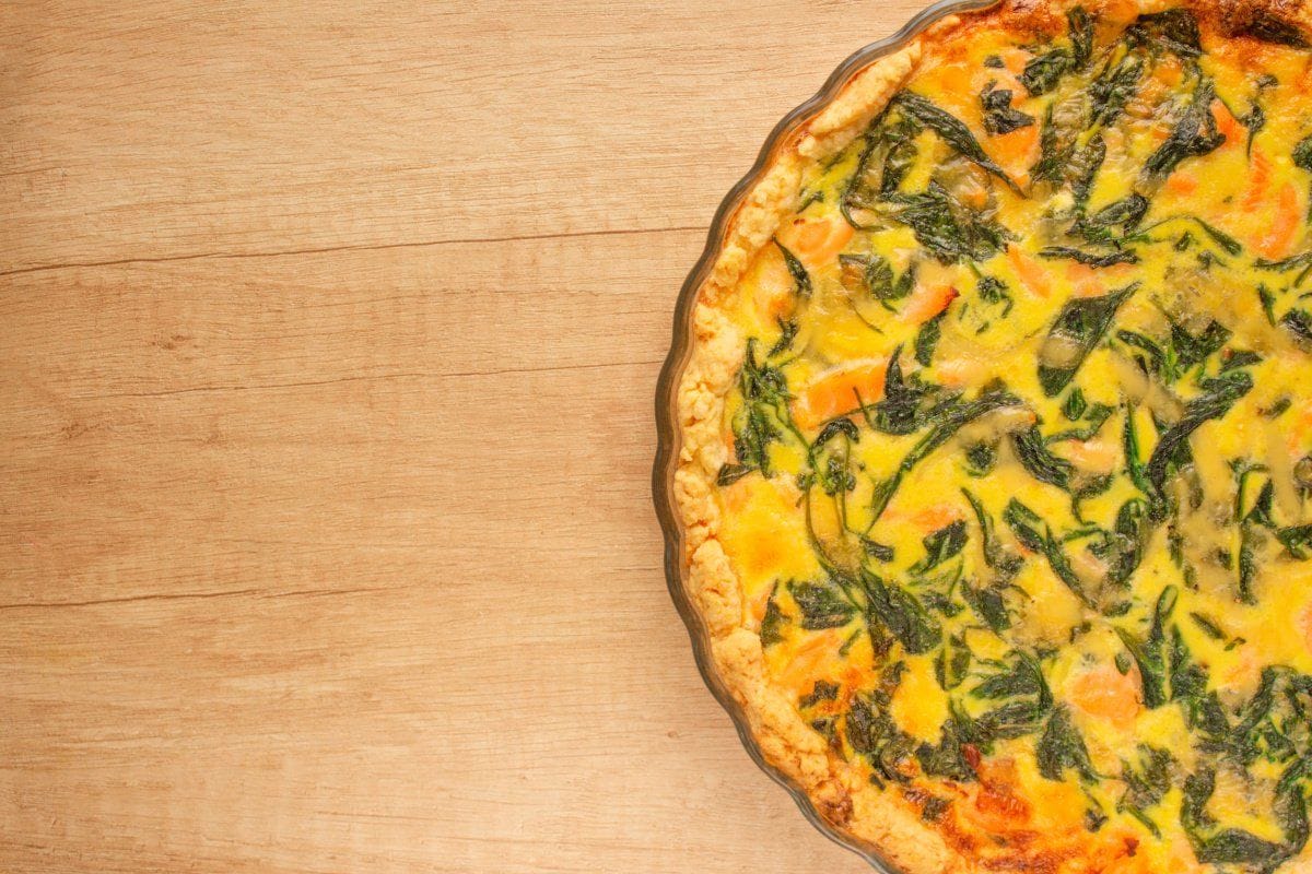 Quiche au potiron et aux épinards
