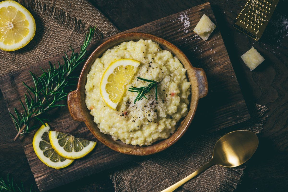 Risotto au citron et au romarin