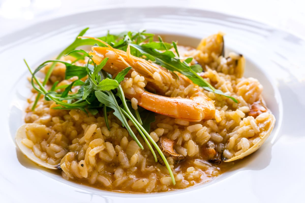 Risotto aux crevettes et coquillages