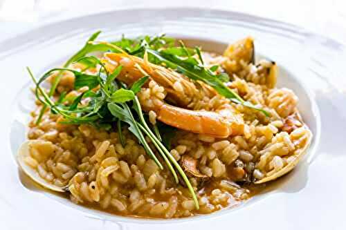 Risotto aux crevettes et coquillages