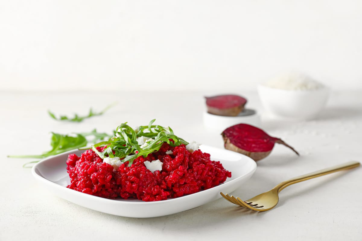 Risotto rouge à la betterave
