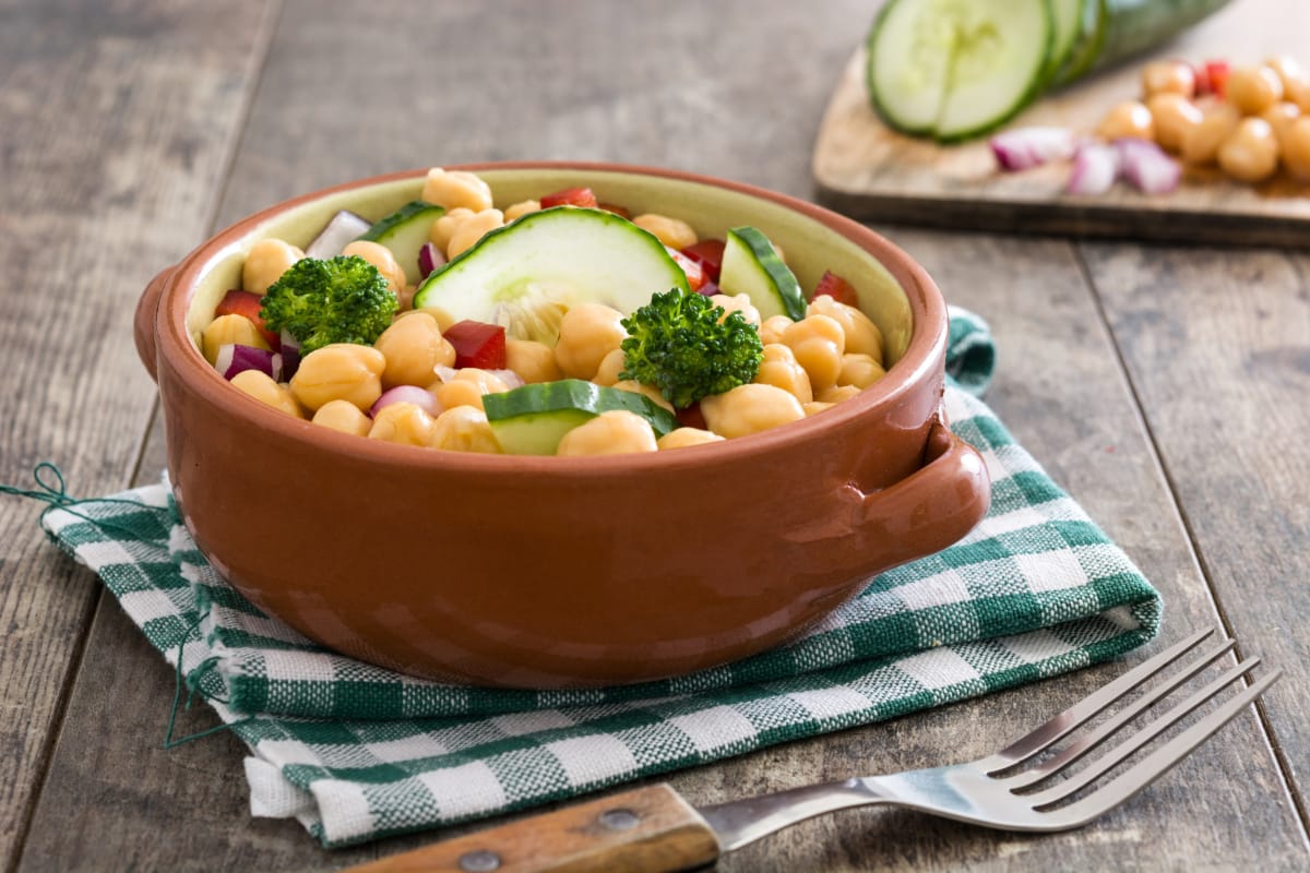 Salade de pois chiches aux légumes