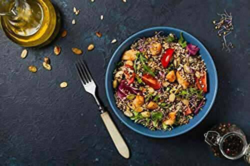 Salade de quinoa, avocat et poulet grillé