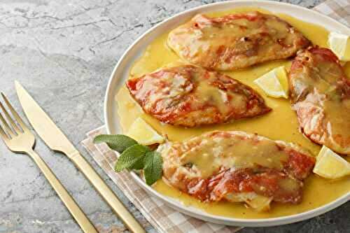 Saltimbocca de poulet, sauce au citron
