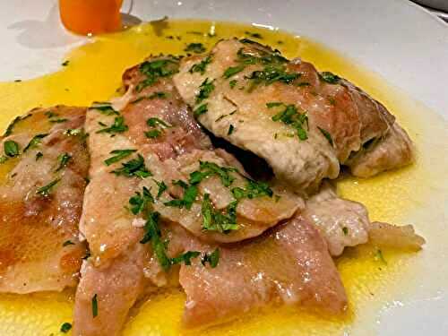 Saltimbocca de veau, sauce au beurre
