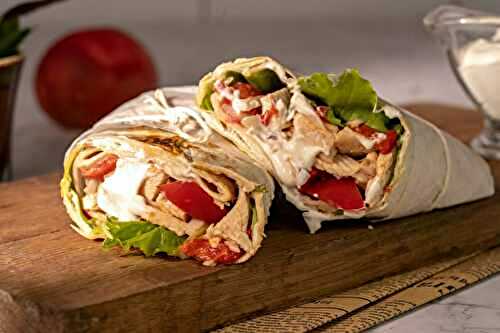 Shawarma maison au poulet et légumes