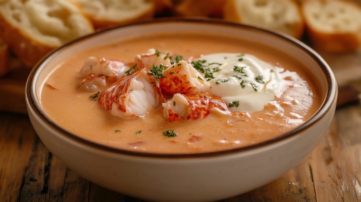 Soupe de homard à la crème
