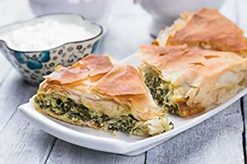 Spanakopita, tourte aux épinards grecque