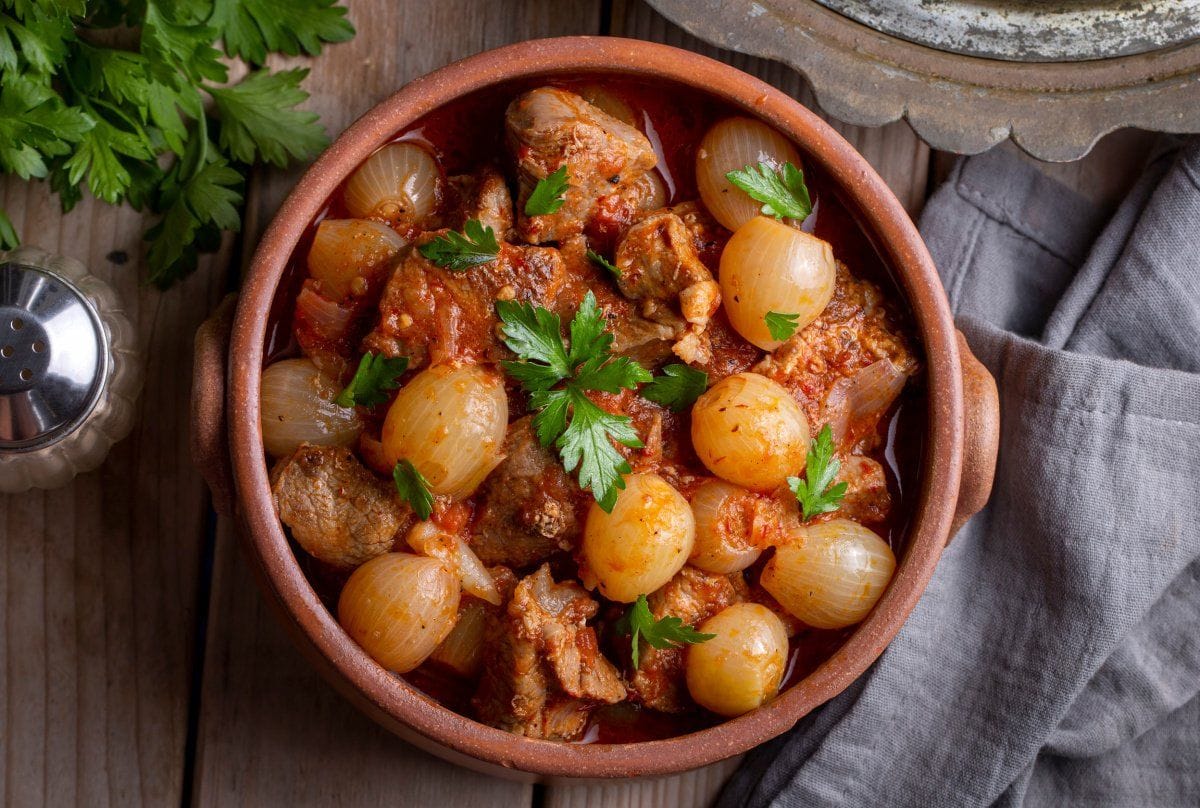 Stifado de bœuf grec