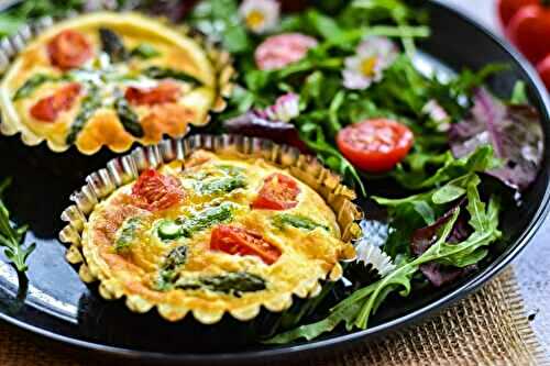 Tartelettes aux asperges et tomates cerises