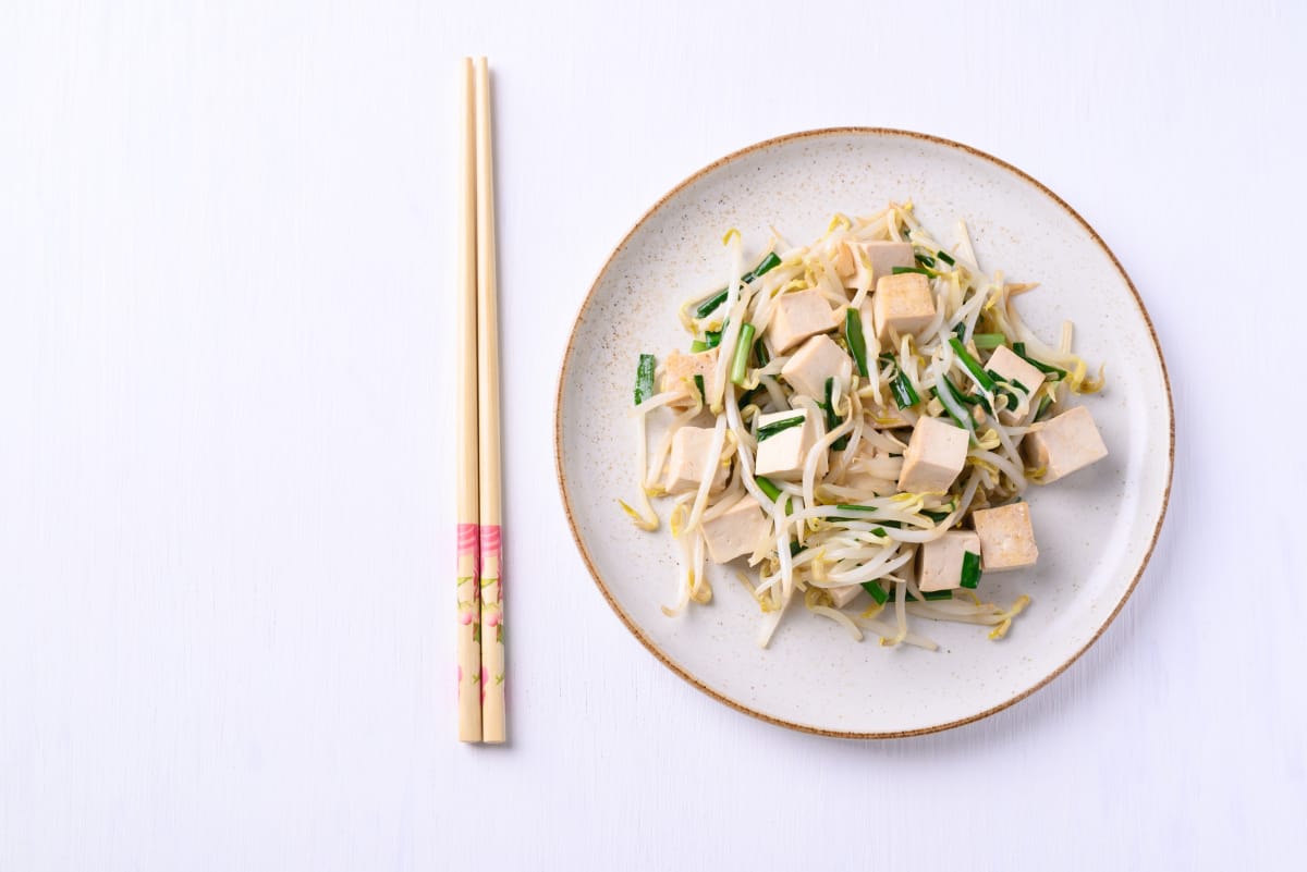 Tofu sauté aux pousses de soja