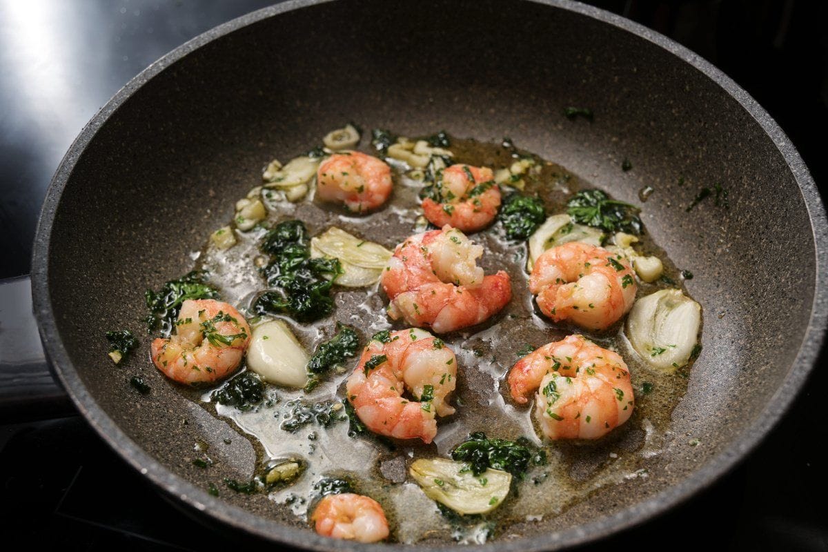 Crevettes sautées à l'ail et au persil
