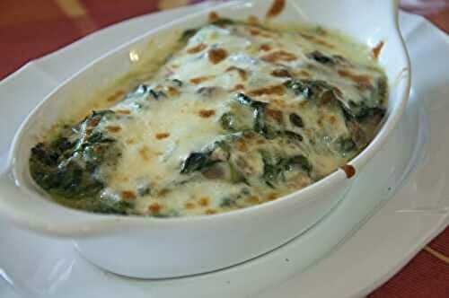 Epinards gratinés au fromage