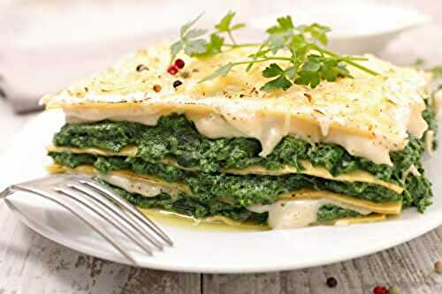 Lasagnes aux épinards et fromage
