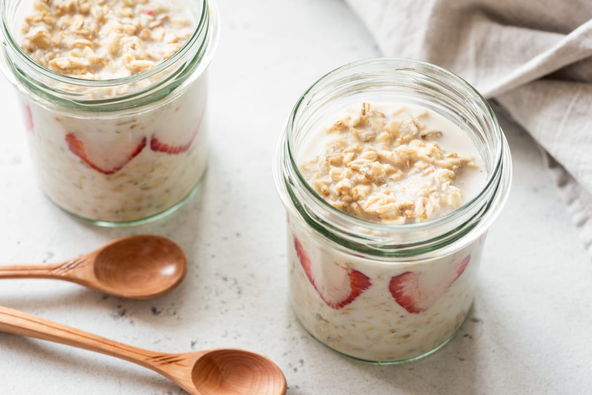 Overnight oats aux fraises